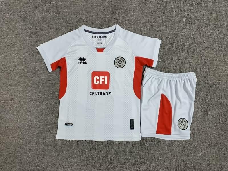 23/24 Sheffield United Away Kids Soccer Jersey And Shorts