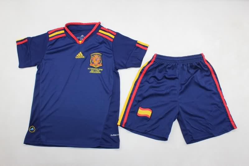 2010 Spain Away Kids Soccer Jersey And Shorts