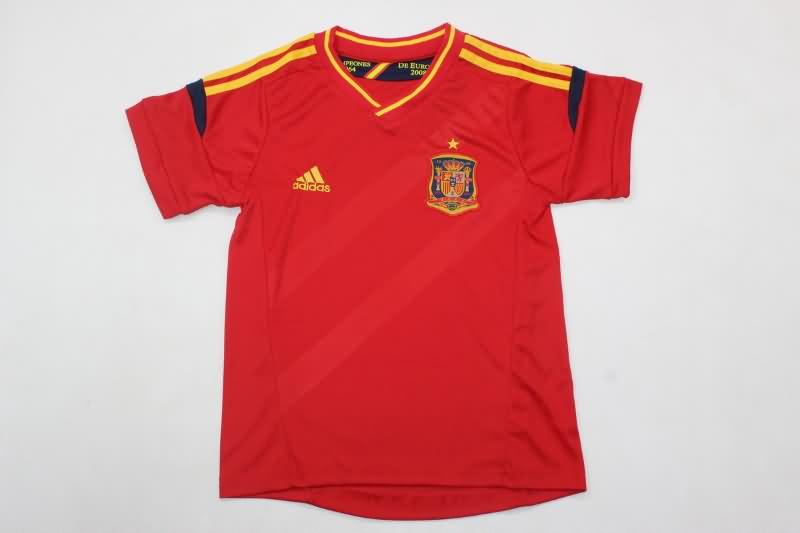 2012 Spain Home Kids Soccer Jersey And Shorts