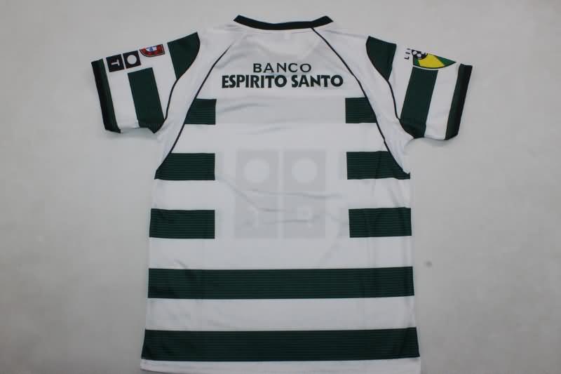 2001/02 Sporting Lisbon Home Kids Soccer Jersey And Shorts