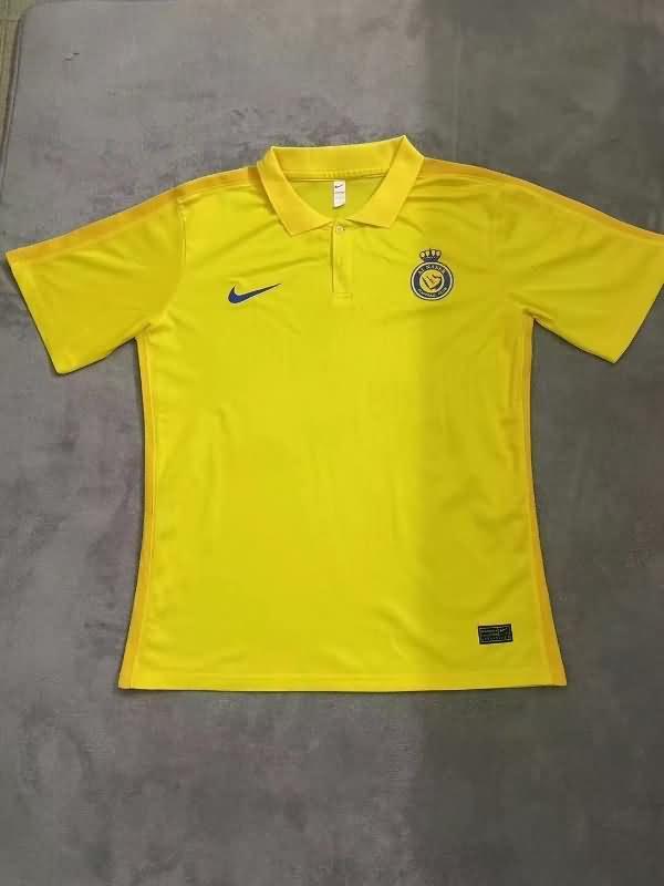 Thailand Quality(AAA) 23/24 Al Nassr FC Yellow Polo Soccer T-Shirt