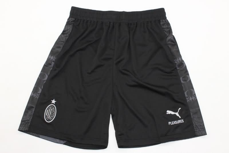 Thailand Quality(AAA) 23/24 AC Milan Fourth Black Soccer Shorts