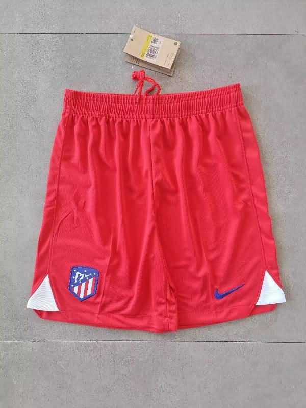 Thailand Quality(AAA) 23/24 Atletico Madrid Red Soccer Shorts
