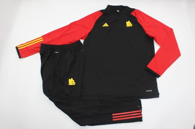 Thailand Quality(AAA) 23/24 AS Roma Black Soccer Tracksuit