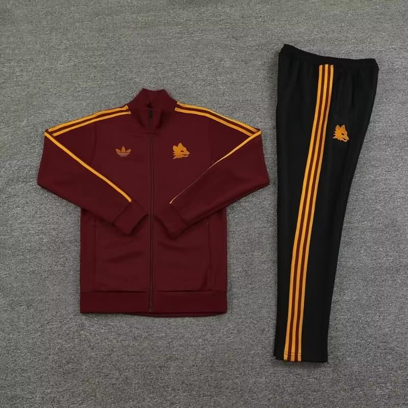 Thailand Quality(AAA) 23/24 AS Roma Red Soccer Tracksuit