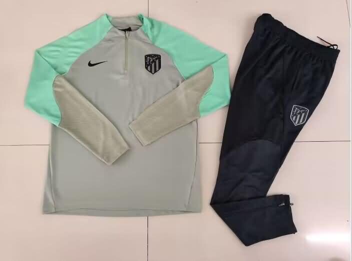Thailand Quality(AAA) 23/24 Atletico Madrid Grey Soccer Tracksuit