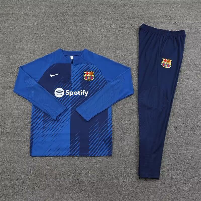 Thailand Quality(AAA) 23/24 Barcelona Blue Soccer Tracksuit