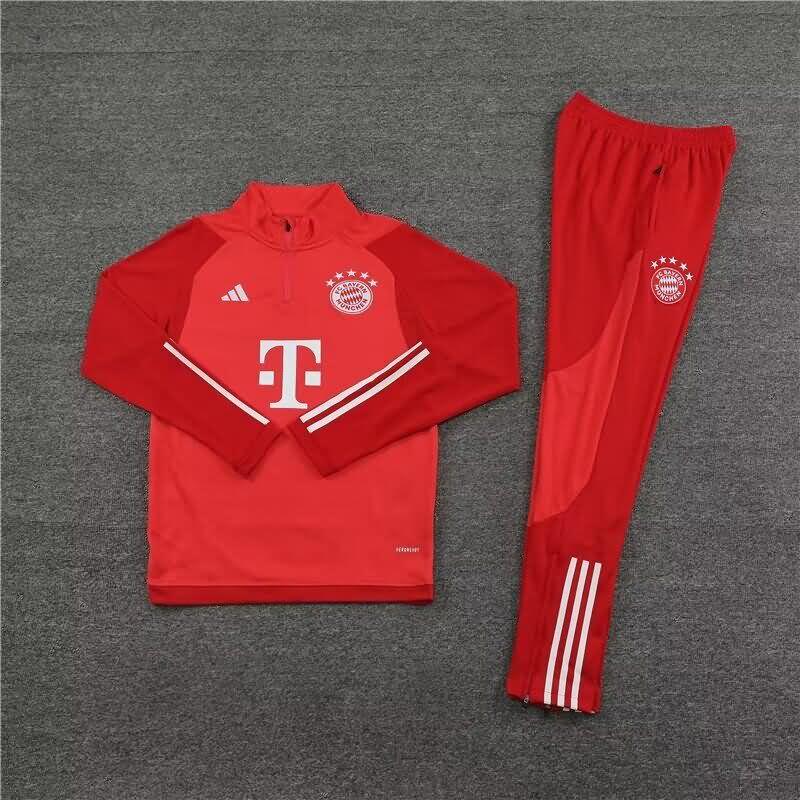 Thailand Quality(AAA) 23/24 Bayern Munich Red Soccer Tracksuit 02