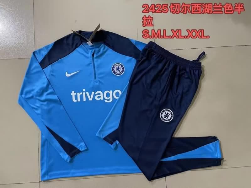 Thailand Quality(AAA) 23/24 Chelsea Blue Soccer Tracksuit