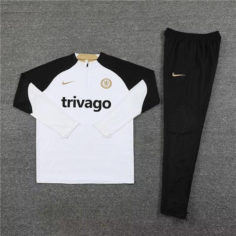 Thailand Quality(AAA) 23/24 Chelsea White Soccer Tracksuit