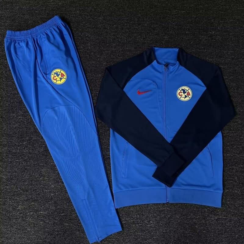 Thailand Quality(AAA) 23/24 Club America Blue Soccer Tracksuit