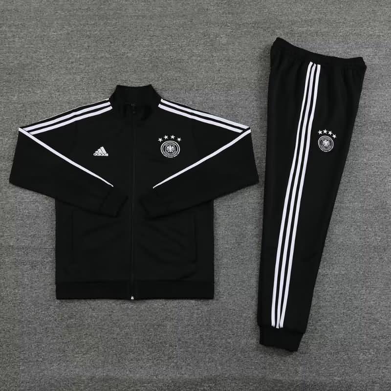 Thailand Quality(AAA) 2024 Germany Black Soccer Tracksuit