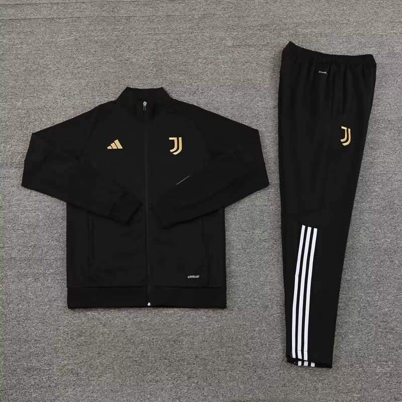 Thailand Quality(AAA) 23/24 Juventus Black Soccer Tracksuit