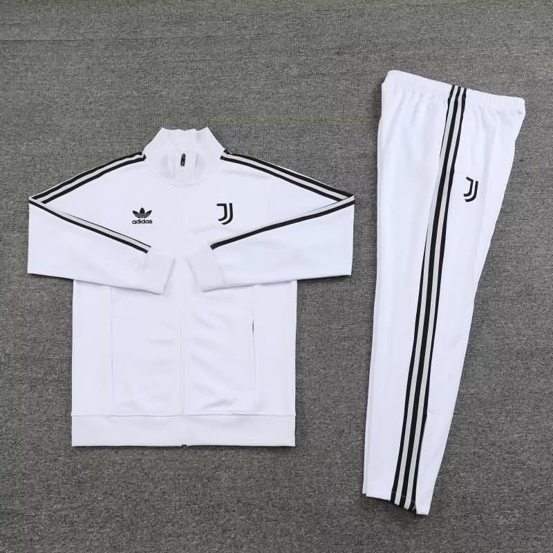 Thailand Quality(AAA) 23/24 Juventus White Soccer Tracksuit 04
