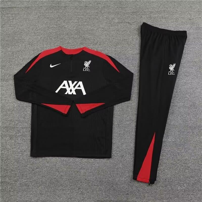 Thailand Quality(AAA) 23/24 Liverpool Black Soccer Tracksuit 02