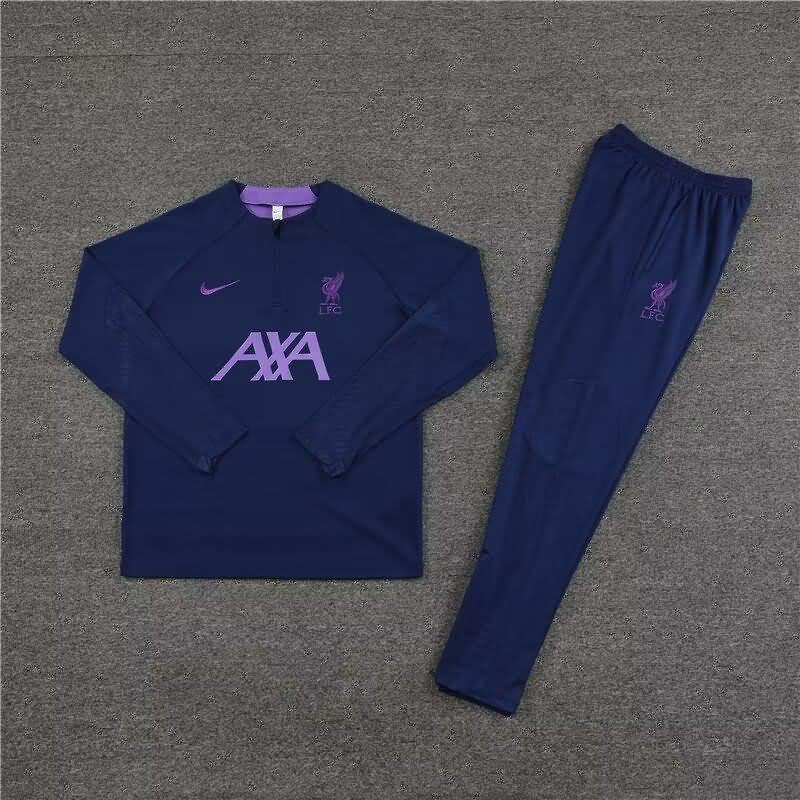 Thailand Quality(AAA) 23/24 Liverpool Dark Blue Soccer Tracksuit