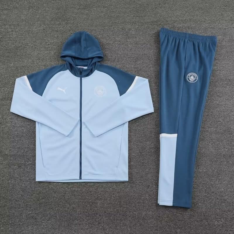 Thailand Quality(AAA) 23/24 Manchester City Light Blue Soccer Tracksuit