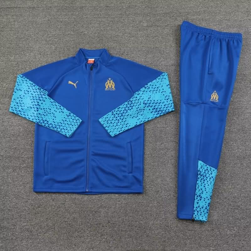 Thailand Quality(AAA) 23/24 Marseilles Blue Soccer Tracksuit 02