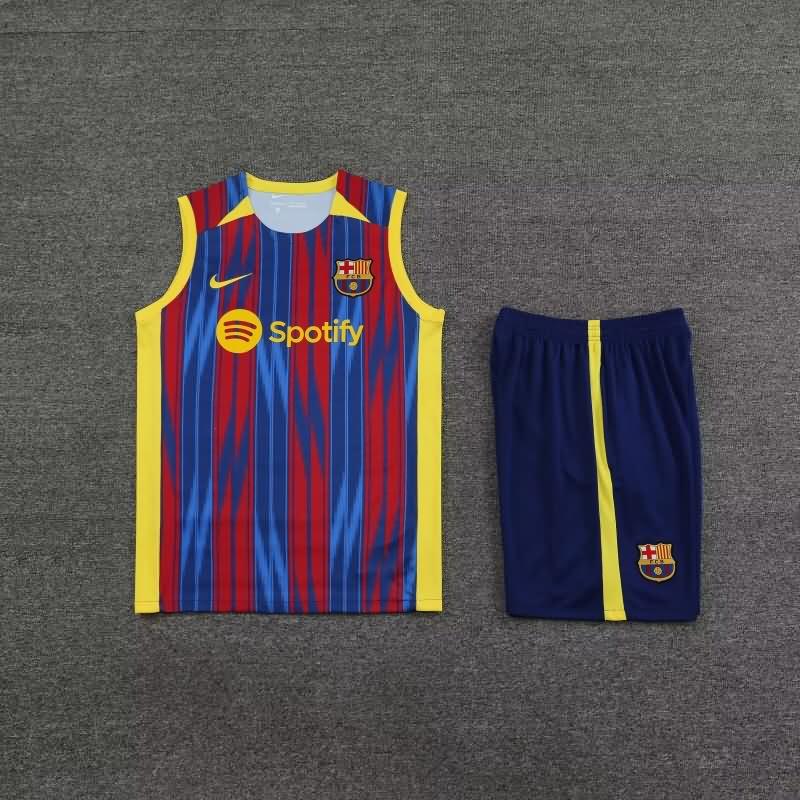 Thailand Quality(AAA) 23/24 Barcelona Red Blue Soccer Training Sets 03