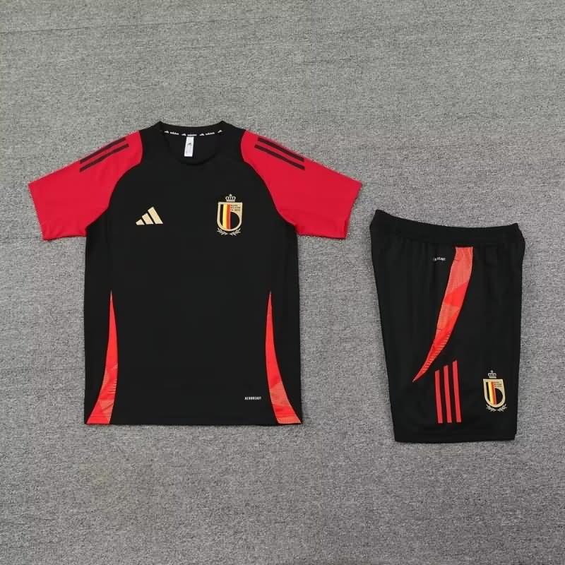 Thailand Quality(AAA) 2024 Belgium Black Soccer Training Sets