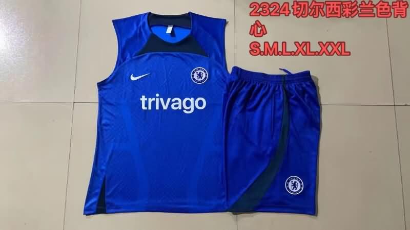 Thailand Quality(AAA) 23/24 Chelsea Blue Soccer Training Sets 04