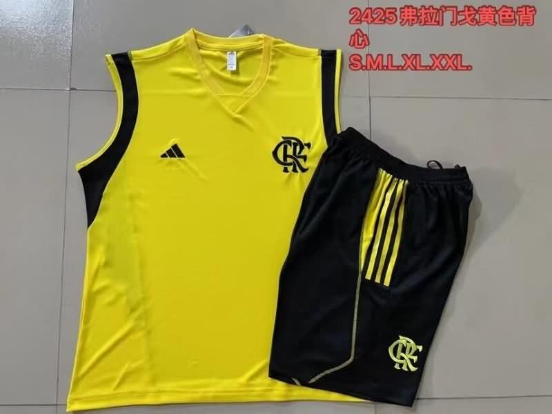 Thailand Quality(AAA) 23/24 Flamengo Yellow Soccer Training Sets