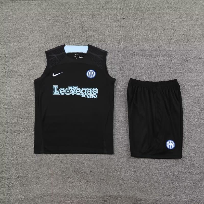 Thailand Quality(AAA) 23/24 Inter Milan Black Soccer Training Sets 02