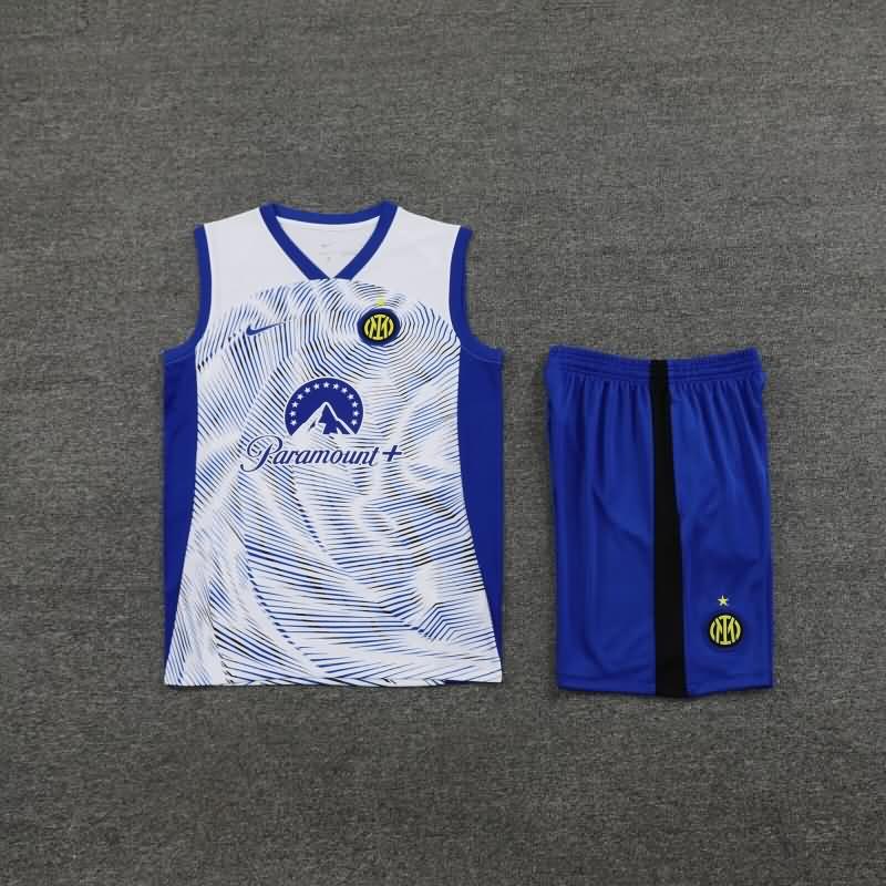 Thailand Quality(AAA) 23/24 Inter Milan White Soccer Training Sets 02