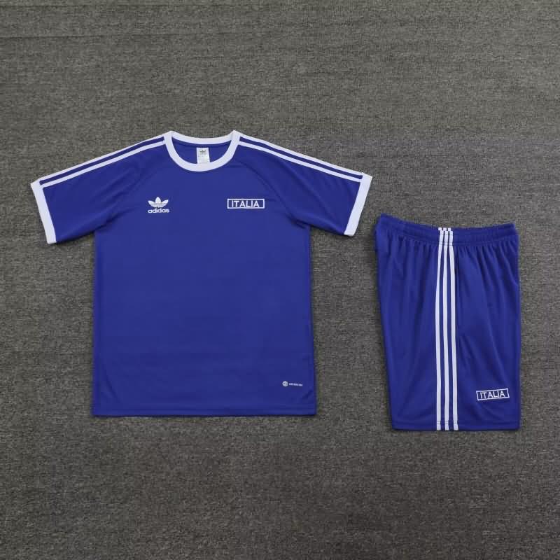 Thailand Quality(AAA) 2024 Italy Blue Soccer Training Sets