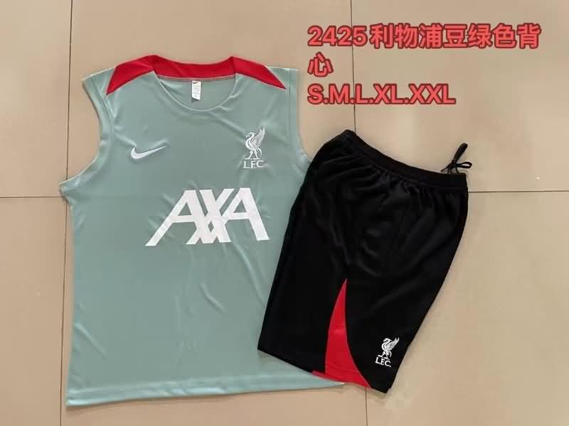 Thailand Quality(AAA) 23/24 Liverpool Green Soccer Training Sets 02