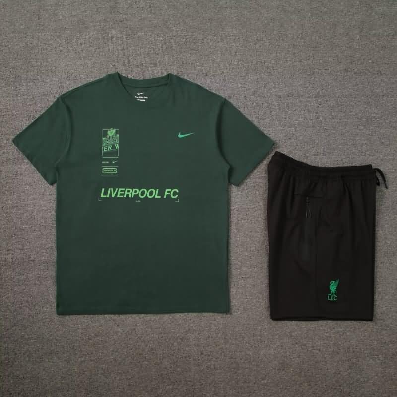 Thailand Quality(AAA) 23/24 Liverpool Green Soccer Training Sets 03