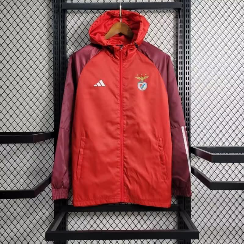 Thailand Quality(AAA) 23/24 Benfica Red Soccer Windbreaker