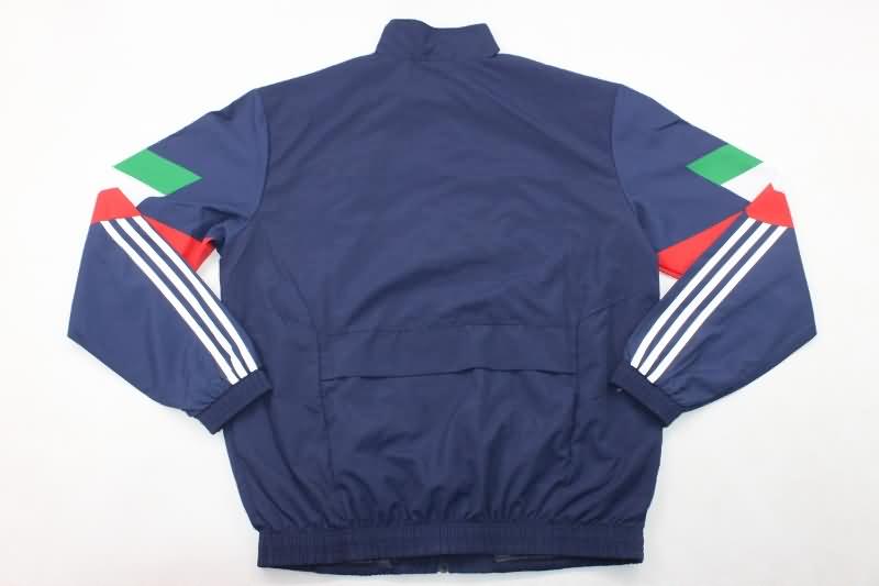 Thailand Quality(AAA) 2024 Italy Dark Blue Soccer Windbreaker