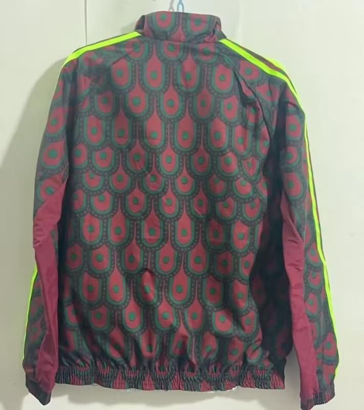 Thailand Quality(AAA) 2024 Mexico Red Green Reversible Soccer Windbreaker