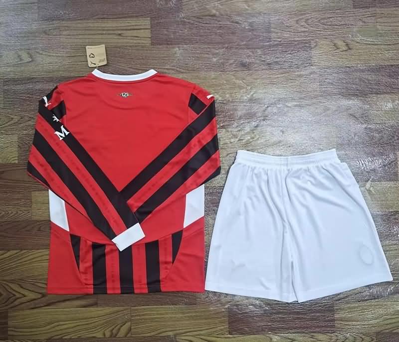 24/25 AC Milan Home Long Sleeve Soccer Jersey