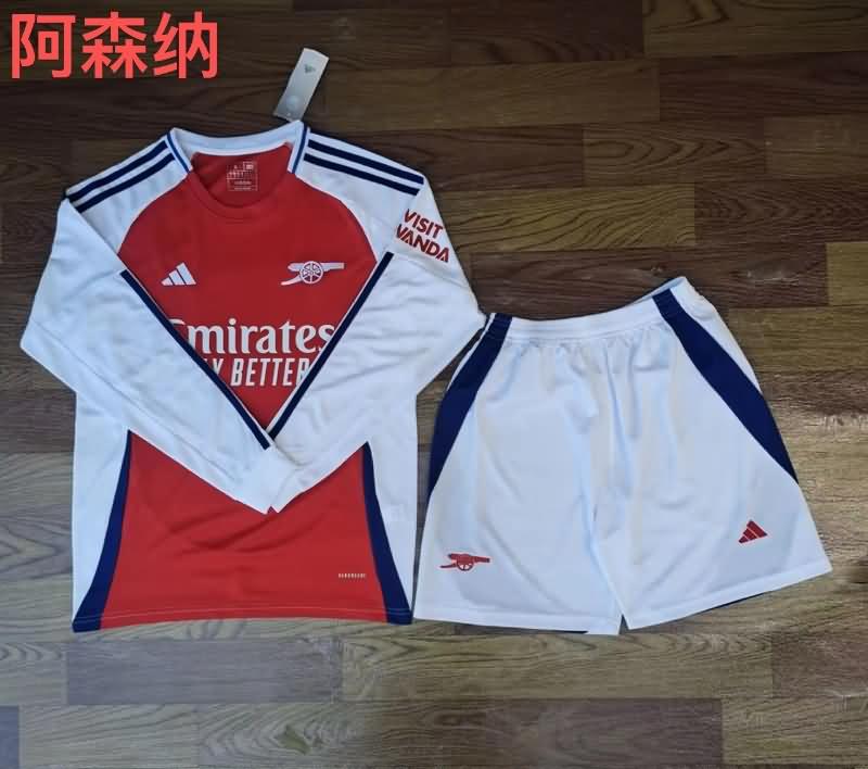 24/25 Arsenal Home Long Sleeve Soccer Jersey