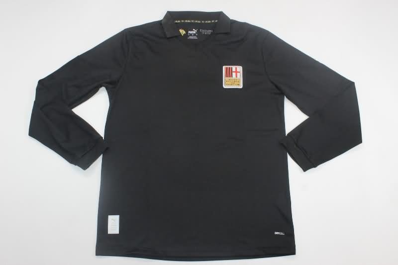 Thailand Quality(AAA) 125th AC Milan Anniversary Black Long Sleeve Soccer Jersey