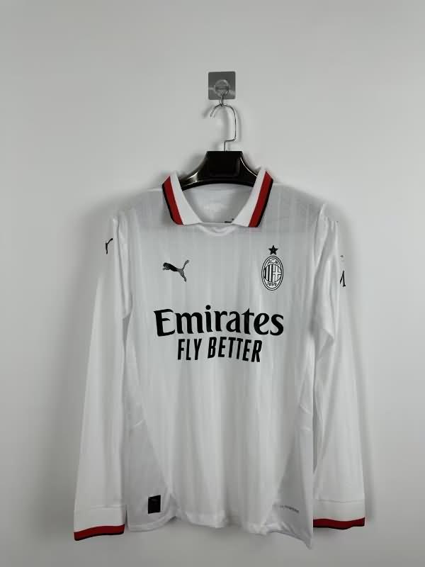 Thailand Quality(AAA) 24/25 AC Milan Away Long Sleeve Soccer Jersey (Player)