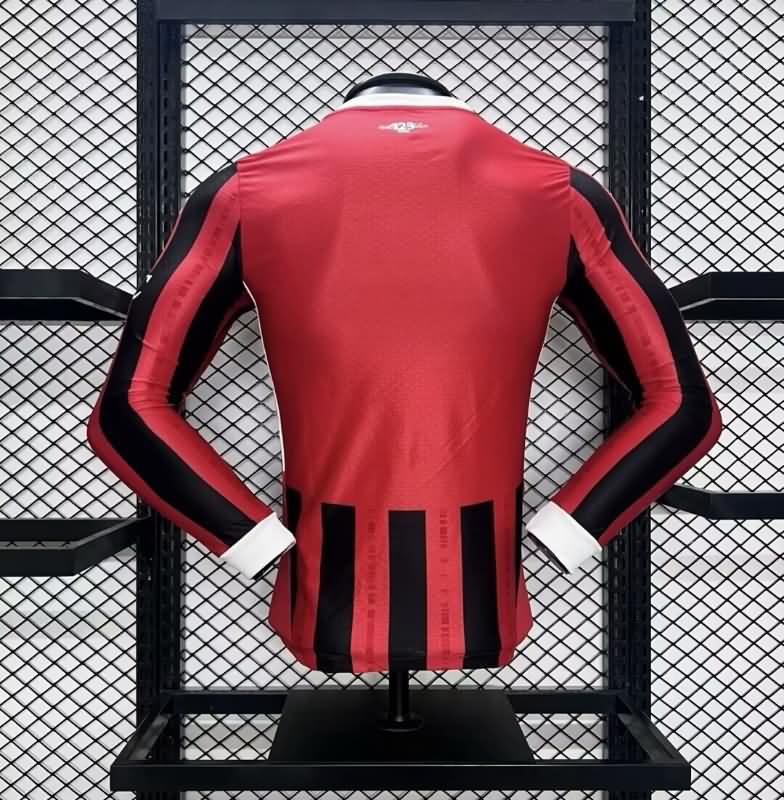 Thailand Quality(AAA) 24/25 AC Milan Home Long Sleeve Soccer Jersey (Player)