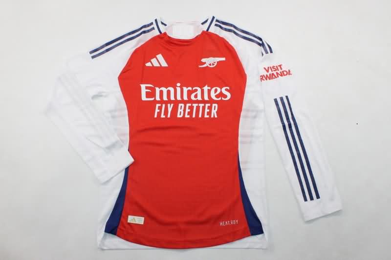 Thailand Quality(AAA) 24/25 Arsenal Home Long Sleeve Soccer Jersey (Player)