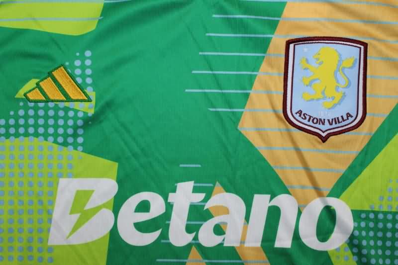 Thailand Quality(AAA) 24/25 Aston Villa Goalkeeper Green Soccer Jersey