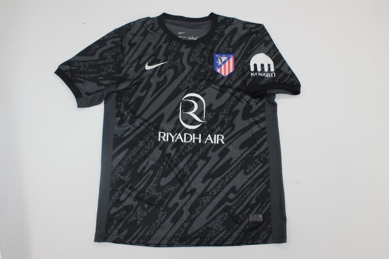 Thailand Quality(AAA) 24/25 Atletico Madrid Goalkeeper Black Soccer Jersey