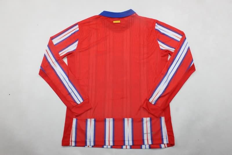 Thailand Quality(AAA) 24/25 Atletico Madrid Home Long Sleeve Soccer Jersey