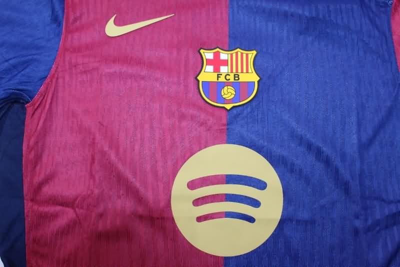 Thailand Quality(AAA) 24/25 Barcelona Home Soccer Jersey (Player) Sponsor