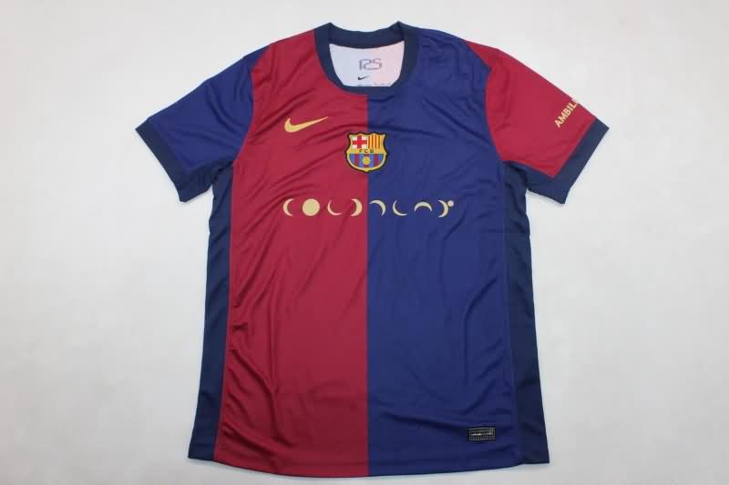 Thailand Quality(AAA) 24/25 Barcelona Home Soccer Jersey Sponsor 03