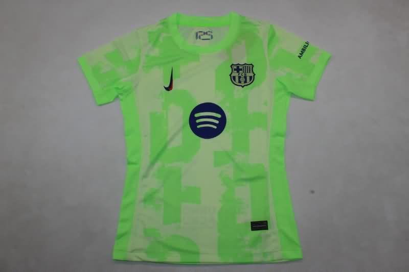 Thailand Quality(AAA) 24/25 Barcelona Third Women Soccer Jersey Sponsor