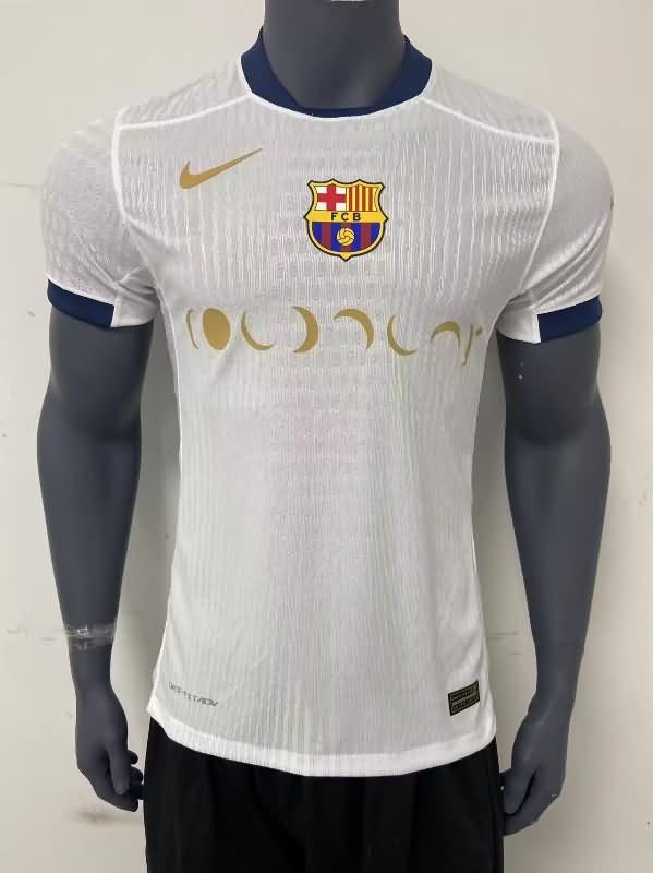 Thailand Quality(AAA) 24/25 Barcelona White Soccer Jersey (Player)