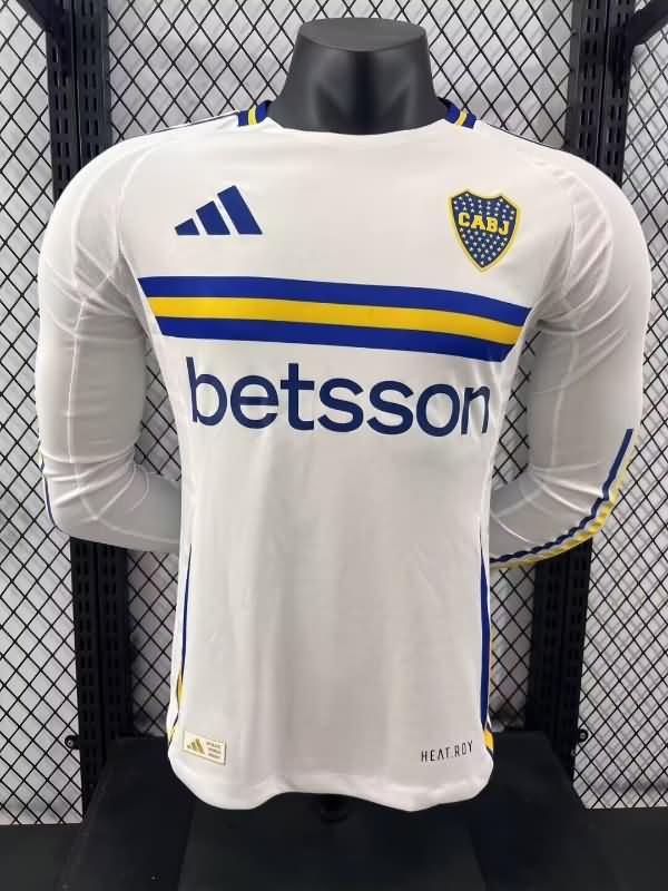 Thailand Quality(AAA) 2024 Boca Juniors Away Long Sleeve Soccer Jersey (Player)