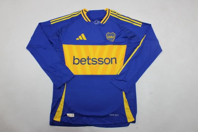 Thailand Quality(AAA) 2024 Boca Juniors Home Long Sleeve Soccer Jersey (Player)