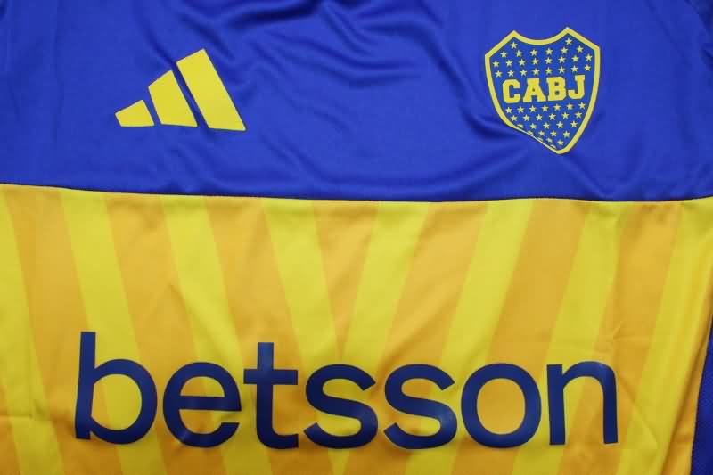 Thailand Quality(AAA) 2024 Boca Juniors Home Long Sleeve Soccer Jersey (Player)